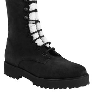 Black water resistant boots. Like new, worn one time for about an hour.